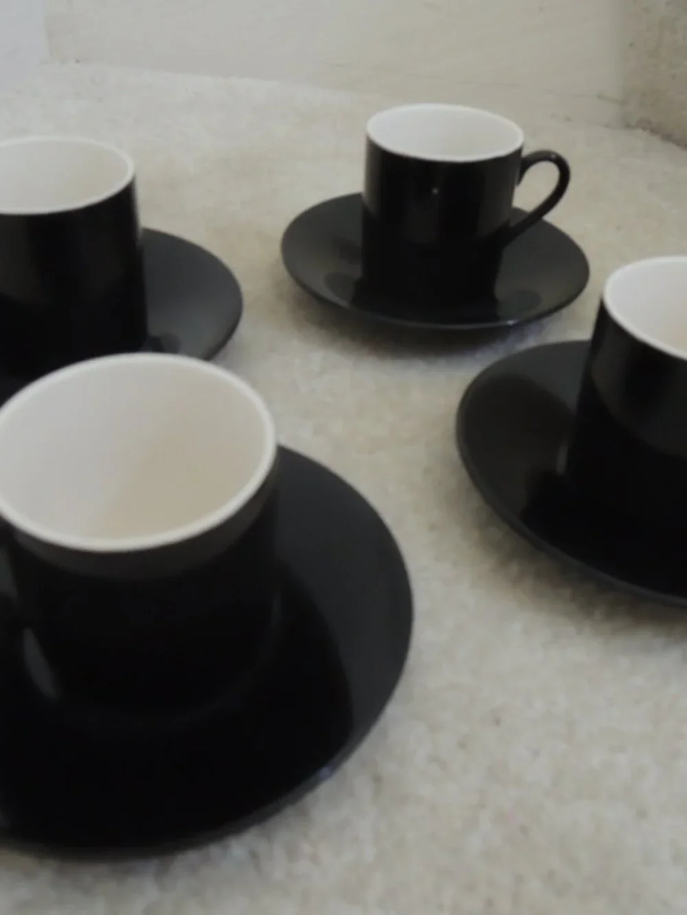Demitasse Cups + Saucers Vtg Expresso Set - 4 Dainty Tea Cups + Matching Plates